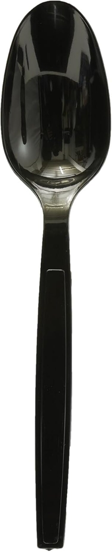 Ideal Pack Plastic Hd Black Spoon, Pack of 50pcs, Black - Plastic Heavy Duty Black Cutlery