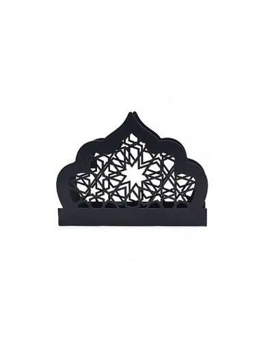 Smart Metal Tissue Holder for Ramadan   Mihrab shape Table organizer for napkins delicate Paper towel desk case Ideal for Ramadan Iftar parties.
