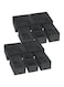 KONVER Clothing Storage Organizers, 12 Set Foldable Underwear Drawer Organizer and Closet Dividers, Storage Box for Clothes, Socks, Underwear (BLACK)
