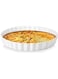 LENND Baking Pan Pie Pan, Ceramic Baking Dish, Cake Pan, Round Pie Plate,Tart Pan with Ruffled Edge, Deep Porcelain Quiche Pan for Pizza, Apple Pie, Microwave Dishwasher and Oven Safe, 10 Inches/25CM