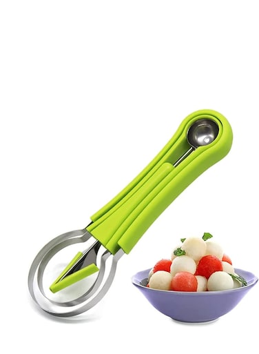 Melon Baller Scoop Set, Professional 4 In 1 Stainless Steel Watermelon Cutter Fruit Carving Tools Set, Fruit Scooper Seed Remover Watermelon Knife for Dig Pulp Separator Fruit Slicer