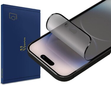 Muzz 3D Impact Matte Screen Protector for iPhone 15 Plus, Curved Edges, Easy Installation (IPhone 15 Plus)