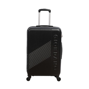 GIORDANO Logo Series Carry-On Small Cabin Suitcase Black, ABS Hard Shell Lightweight Durable 4 Wheels Luggage Trolley Bag 20" With Secure 3 Digit Number Lock.