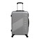 GIORDANO Logo Series Check-In Medium Suitcase Silver, ABS Hard Shell Lightweight Durable 4 Wheels Luggage Trolley Bag 24" With Secure 3 Digit Number Lock.