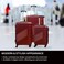 GIORDANO Logo Series Luggage Set Maroon, 3 Piece ABS Hard Shell Lightweight Durable 4 Wheels Suitcase Trolley Bag With Secure 3 Digits Number Lock. (20/24/28 INCH )