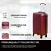 GIORDANO Logo Series Luggage Set Maroon, 3 Piece ABS Hard Shell Lightweight Durable 4 Wheels Suitcase Trolley Bag With Secure 3 Digits Number Lock. (20/24/28 INCH )
