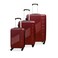 GIORDANO Logo Series Luggage Set Maroon, 3 Piece ABS Hard Shell Lightweight Durable 4 Wheels Suitcase Trolley Bag With Secure 3 Digits Number Lock. (20/24/28 INCH )