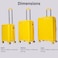 Giordano League Luggage Set PP Hardshell Travel Business Suitcase, Durable Hardside Unbreakable Lightweight Expandable Anti-theft Zip 4 Double Wheel TSA Lock 3pcs Trolley (20+24+28 Inch).Yellow