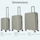 Giordano League Luggage Set PP Hardshell Travel Business Suitcase, Durable Hardside Unbreakable Lightweight Expandable Anti-theft Zip 4 Double Wheel TSA Lock 3pcs Trolley (20+24+28 Inch).Champagne