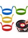 GNAFOTU 4 Pcs Silicone Egg Rings, Round Egg Ring Mold Non-Stick Fried Egg Ring Egg Cooking Rings Heat-Resistant Pancake Rings