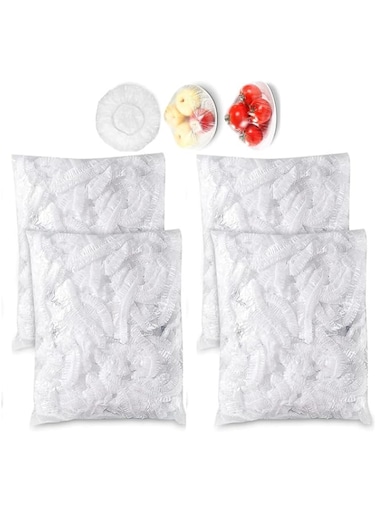 YU WELL Disposable Food Cover Plastic Wrap Elastic Food Lids For Fruit Bowls Cups Caps Storage Kitchen Fresh Keeping Saver Bags (400 Pcs)