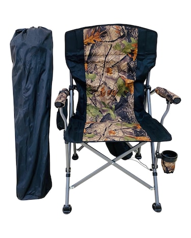 Portable Camping Folding Chair with Cup Holder and Carry Bag