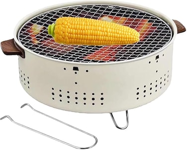 Portable Mini Fire Pit Camping Round Heating Stove with Handle