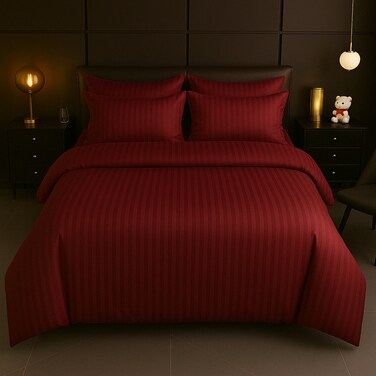 طقم غطاء لحاف مكون من 4 قطع - مقاس فردي، يتضمن غطاء لحاف واحد (150 × 200 سم)، وملاءة سرير واحدة (120 × 200 + 20 سم) و2 كيس وسادة (53 × 75 سم)