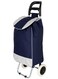 Folding Essential Shopping Trolley Fabric Luggage Bag with 2 Wheels