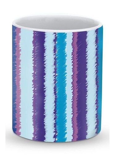 Premium Lines Of Violet Designer Mug Blue