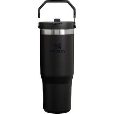 Stanley IceFlow Stainless Steel Tumbler with Straw - Vacuum Insulated Water Bottle for Home, Reusable Cup with Straw Leakproof Flip - Cold for 12 Hours or Iced for 2 Days, 30 Oz, Black 2.0