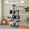 Cat tree tower for indoor cats and kittens, Cat tree climbing tower activity center with Perches, Dangling balls, Scratching post, Cozy hammock, Double condos, and Cat nest 185 cm (Dark-grey)