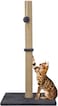 Tall cat scratching post for kittens and adult cats, Durable and stable cat tree activity center with Natural sisal rope, Dangling ball, and Soft smooth plush, Protect your furniture 75 cm (Grey)