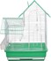 Birdcage, House shaped design small bird travel cage with Carrying handel, Feeding bowls, Plastic perches, and Removable bowls, Suitable for lovebirds, Canaries 47 cm (Green)