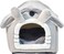 Pet bed for small cats and dogs, Foldable cat house with Double sided cushion, Anti-slip bottom, and Durable zipper, Semi-enclosed pet sleeping bed Ideal for winter comfort 34 cm (Grey)