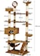 Cat tree tower with Multiple perches, Sisal scratching post, Cozy hammock, Cat condo, Bottom hammock, and Climbing ladder, Multi-level cat activity center for indoor cats 210 cm (Chocolate)