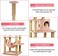 Tall cat tree for indoor cats, Multi-level cat tower with Adjustable height, Sisal scratching post, Cat toy, Cat condo, and Large hammock, Floor to ceiling cat tree tower 256 cm (Pink)
