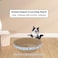 Cat scratch board with round shape, Durable, Recyclable, and Reversible, Cardboard with Catnip, Suitable for small cats, Cat beds for indoor, Grind Claws and Play, Furniture Protection 40cm (Blue)