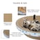 Cat scratcher with Recyclable, Round Shape, Durable and Reversible, Cardboard for indoor, Rest, Play &amp; Grind Claws, Scratching box with Catnip, Furniture Protection, Small to Large Cats 49cm (Blue)