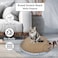 Cat scratcher with Recyclable, Round Shape, Durable and Reversible, Cardboard for indoor, Rest, Play &amp; Grind Claws, Scratching box with Catnip, Furniture Protection, Small to Large Cats 49cm (Blue)