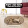 Cat scratcher with oval design, High-density, Recycle Board, and Reversible, Corrugated cat scratch pad with Catnip, Scratching lounge bed, Furniture Protection, Small to Large Cats 57cm (White)