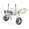 Dog wheelchair for back legs, Adjustable pet wheelchair with Two back wheels and chest support, Pet mobility aid for Aging and Injured dogs, Suitable for small pets 40.5 cm S (Green)