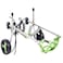 Dog wheelchair for back legs, Adjustable pet wheelchair with Two back wheels and chest support, Pet mobility aid for Aging and Injured dogs, Suitable for small pets 40.5 cm S (Green)