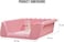 Dog potty tray for medium to large breeds, Splash-proof dog toilet with Raised fence, Column, and Detachable grid, Designated training toilet, Durable and easy to clean 53 cm (Pink)