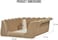 Dog toilet tray with High fence, Column design, and Removable grid design, Dog potty training tray, Ideal for small to medium-sized breeds, Indoor training toilet 43 cm (Khaki)