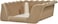 Dog toilet tray with High fence, Column design, and Removable grid design, Dog potty training tray, Ideal for small to medium-sized breeds, Indoor training toilet 43 cm (Khaki)