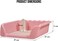 Dog training tray with Pee post, High fence, and Removable grid design, Dog potty trainer for small indoor dogs, Detachable and Easy to clean dog toilet tray 37 cm (Pink)