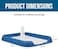 Dog potty tray with Column and Detachable grid design, Leak-proof dog toilet for small to medium breeds, Reusable dog training tray, Ideal for Indoor &amp; Outdoor 45 cm (Blue)