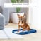 Dog potty tray with Column and Detachable grid design, Leak-proof dog toilet for small to medium breeds, Reusable dog training tray, Ideal for Indoor &amp; Outdoor 45 cm (Blue)