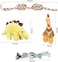 Pet toy set for small to medium-sized dogs, Dog training toys with Dinosaur, Chicken, and Chew ropes, Bite-resistant teeth cleaning &amp; Boredom relief training toys, No battery required (4pcs)