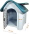 Dog House with Liftable Roof, Window, Durable and Sturdy, Dog Kennel for Indoor &amp; Outdoor, Portable, Dog Shelter with Main Door, Secure Lock, Light Weight, Easy to Assembly, Small Dog, 75cm (Blue)