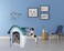 Dog House with Liftable Roof, Window, Durable and Sturdy, Dog Kennel for Indoor &amp; Outdoor, Portable, Dog Shelter with Main Door, Secure Lock, Light Weight, Easy to Assembly, Small Dog, 75cm (Blue)