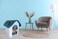 Dog House with Sunroof, Metal Main Door, Secure Locks, Durable and Sturdy, Dog Kennel with Liftable Roof, Window, Waterproof and Light Weight, Dog Shelter for Indoor &amp; Outdoor, Small Dog, 76cm (Blue)