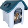 Dog House with Sunroof, Metal Main Door, Secure Locks, Durable and Sturdy, Dog Kennel with Liftable Roof, Window, Waterproof and Light Weight, Dog Shelter for Indoor &amp; Outdoor, Small Dog, 76cm (Blue)