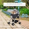 Dog stroller with Breathable mesh window, Side pockets, and Storage bag, Detachable pet stroller for small to medium-sized dogs, Ideal for traveling &amp; Shopping, Easy to fold 95 cm (Black)