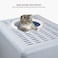 Fully Enclosed cat litter box with Drawer, Litter scoop, and Sand filter holes, Anti-splashing cat toilet for indoor cats, Foldable cat litter box with Front entry and Top exit 52 cm (Blue)