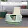 Fully enclosed cat litter box with Transparent door, Litter scoop, and Sand drop pedal, Spacious &amp; Splash-proof design cat toilet for indoor cats, Odor-resistant 65 cm (Green)