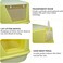 Fully enclosed cat litter box with Transparent door, Litter scoop, and Sand drop pedal, Spacious &amp; Splash-proof design cat toilet for indoor cats, Odor-resistant 65 cm (Yellow)
