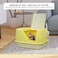 Fully enclosed cat litter box with Transparent door, Litter scoop, and Sand drop pedal, Spacious &amp; Splash-proof design cat toilet for indoor cats, Odor-resistant 65 cm (Yellow)