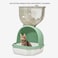 Enclosed cat litter box with Portable handle, Transparent cover, Litter scoop, and Sand drop filter, Anti-odor &amp; Leak-proof pet toilet for indoor cats and kittens 54 cm (White)